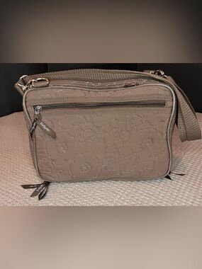 Thirty-one Quilted Floral Crossbody Overnight/Travel Bag
